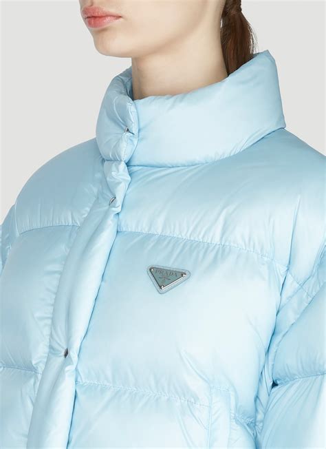 blue prada puffer|prada puffer cropped.